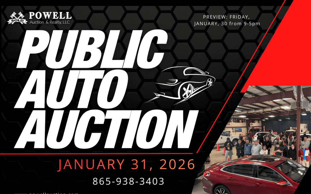 PUBLIC AUTO AUCTION – 01.31.2026- ONLINE ONLY SIMULCAST-DUE TO PREDICTED WEATHER FORECAST