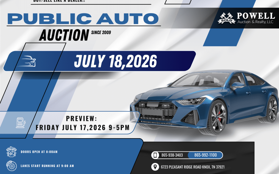 PUBLIC AUTO AUCTION – 07.18.2026