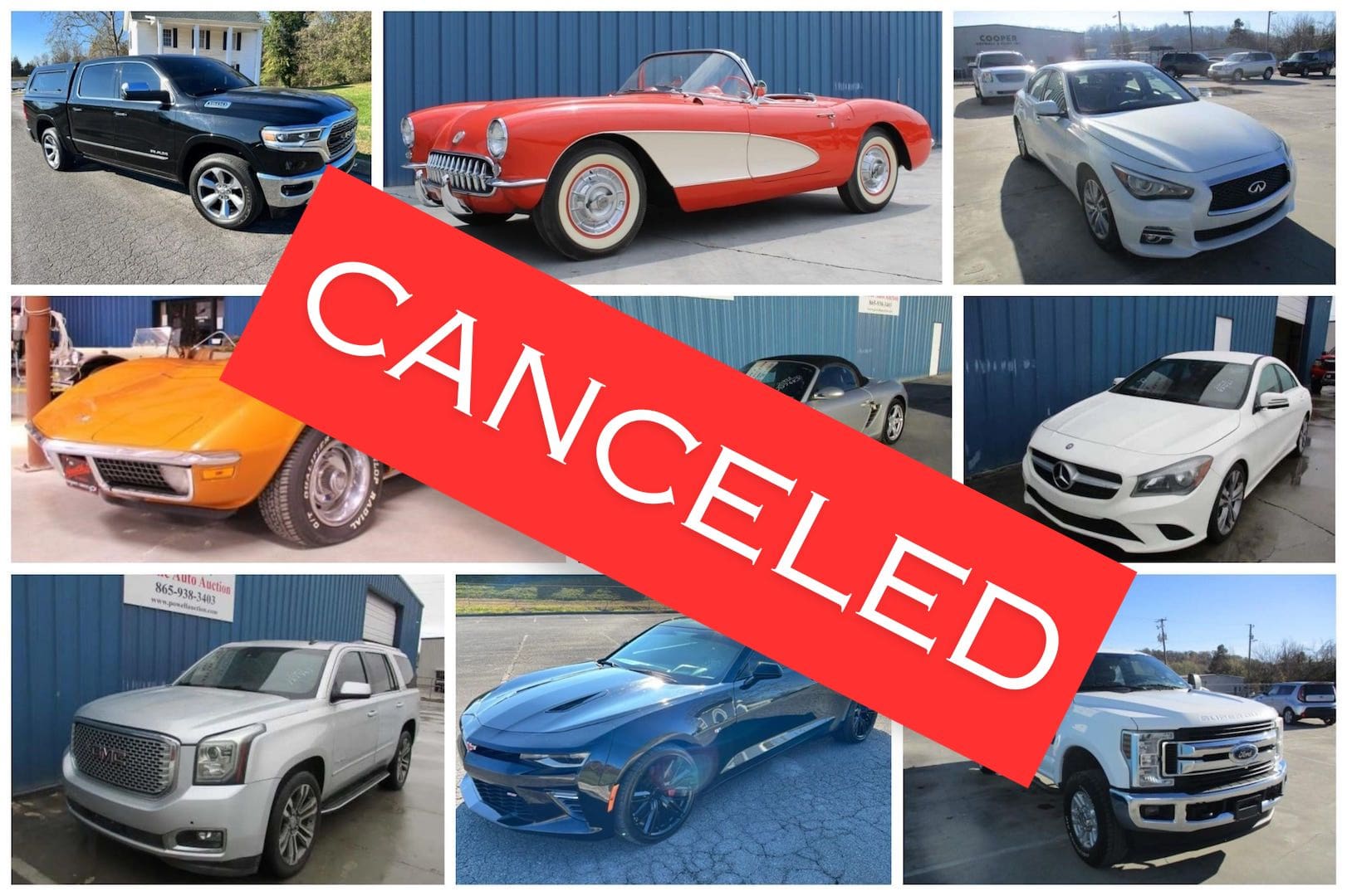 CANCELED – JANUARY 20th – PUBLIC AUTO AUCTION