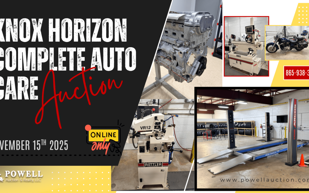 KNOX HORIZON AUTO CARE- CLOSE OUT AUCTION- Online Only Bidding – 7pm ET
