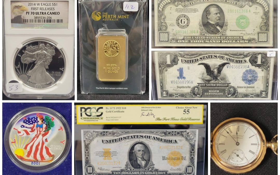 October 4 Coin, Currency, Gold & Silver Auction – Online Only Bidding!!