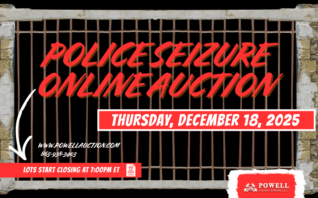 POLICE SEIZURE AUCTION – THURSDAY, DECEMBER 18, 2025- Online Only Bidding – 7pm EST