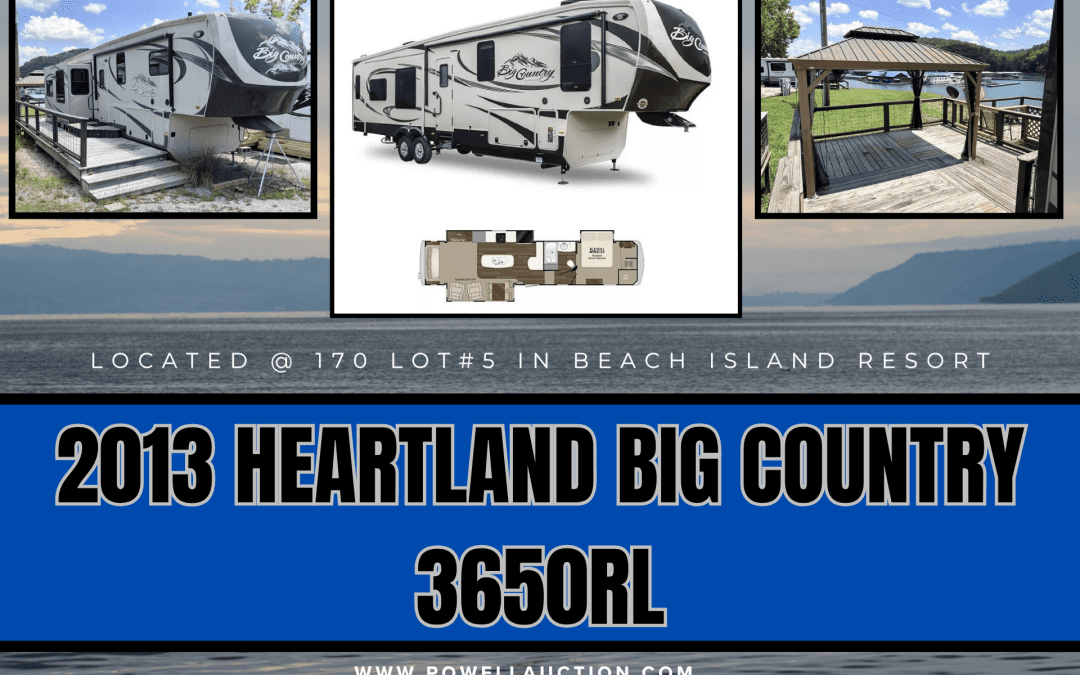 2013 HEARTLAND FIFTH WHEEL CAMPER @ BEACH ISLAND RESORT – TUESDAY, JULY 7, 2026- Online Only Bidding – 7pm ET