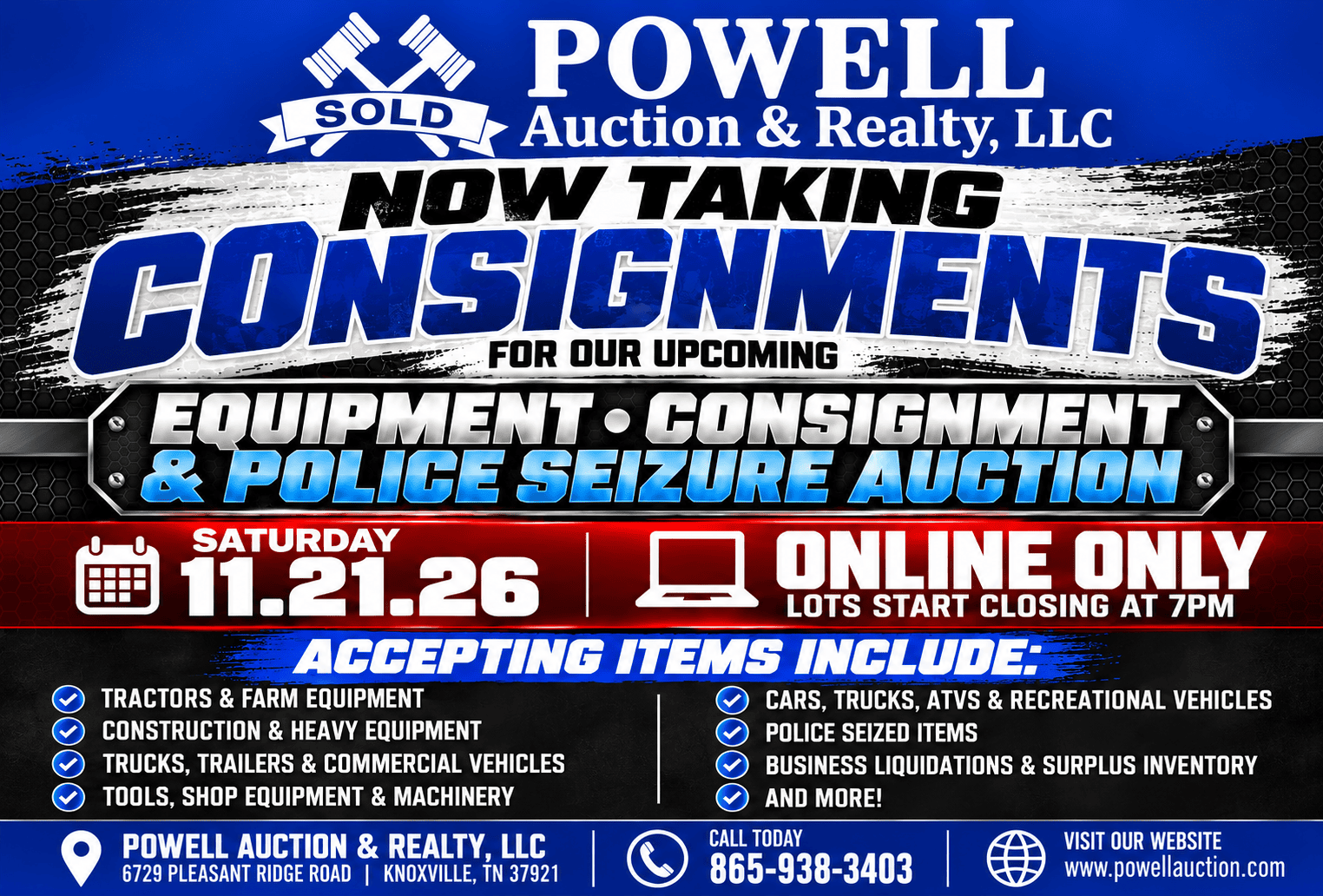 This image is by Powell Auction & Realty.